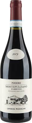 Umani Ronchi Podere Montepulciano d'Abruzzo DOC sauss sarkans13% 0.75L